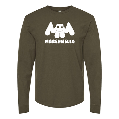 Men's Marshmello Logo Cotton Long Sleeve T-Shirt