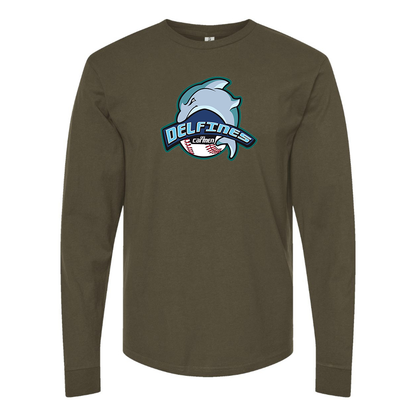 Men's Carmen Delfines Logo Cotton Long Sleeve T-Shirt