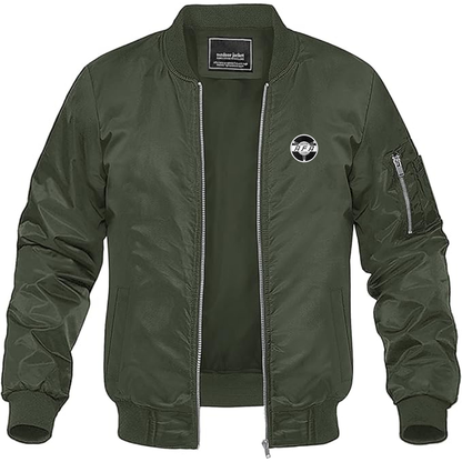 Men's AFA Logo Lightweight Bomber Jacket Windbreaker Softshell Varsity Jacket Coat