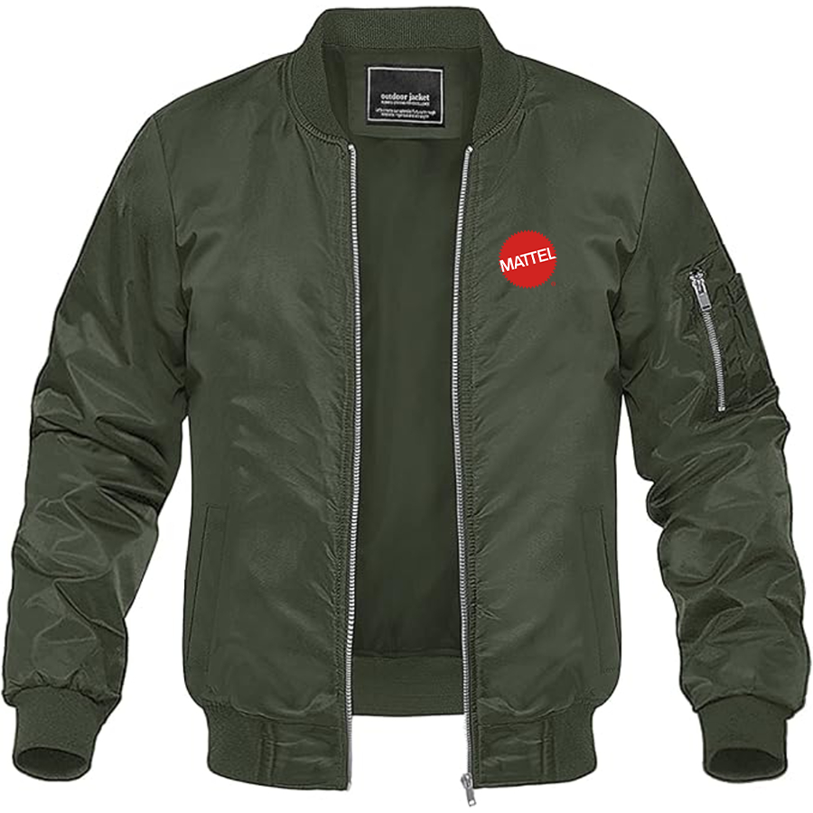 Men's  Mattel  Logo Lightweight Bomber Jacket Windbreaker Softshell Varsity Jacket Coat