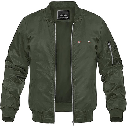 Men's Depeche Mode  Logo Lightweight Bomber Jacket Windbreaker Softshell Varsity Jacket Coat