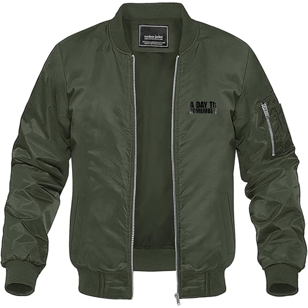 Men's A Day to Remember  Logo Lightweight Bomber Jacket Windbreaker Softshell Varsity Jacket Coat