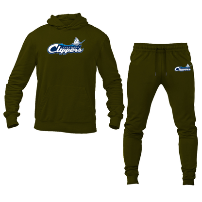 Men's Columbus Clippers Logo Hoodie Joggers Set