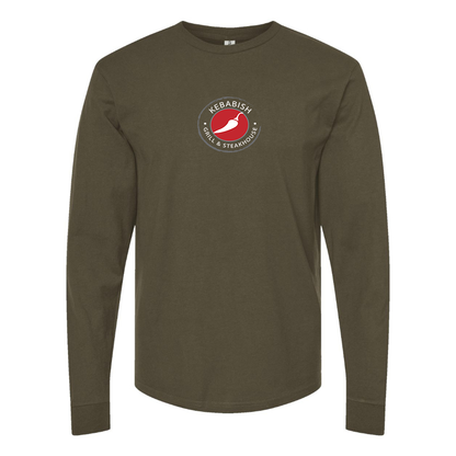 Men's Kebabish Grill & Steakhouse Logo Cotton Long Sleeve T-Shirt