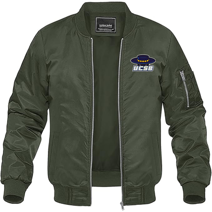 Men's UCSB Gauchos Lightweight Bomber Jacket - Army Green