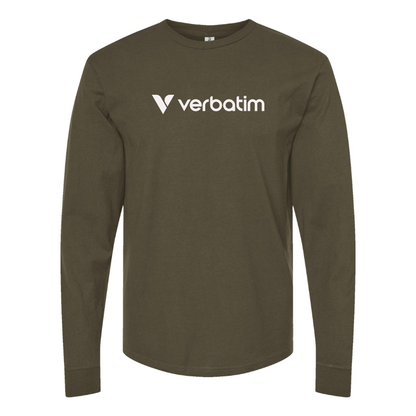 Men's Verbatim Logo Cotton Long Sleeve T-Shirt