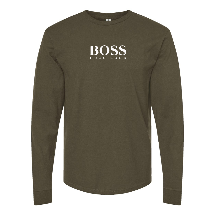 Men's Hugo Boss Logo  Cotton Long Sleeve T-Shirt
