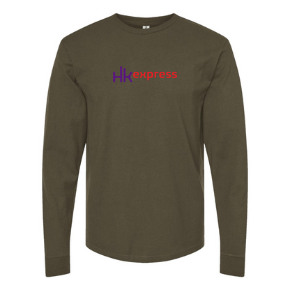 Men's  HK Express Logo Cotton Long Sleeve T-Shirt