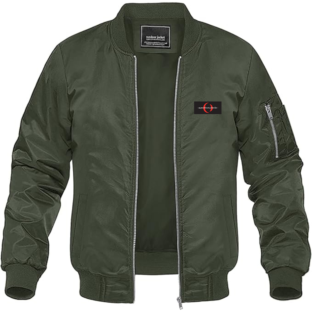 Men's A Perfect Circle Logo Lightweight Bomber Jacket Windbreaker Softshell Varsity Jacket Coat