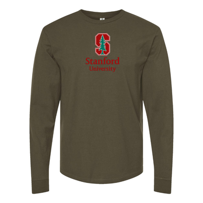 Men's Stanford University Logo  Cotton Long Sleeve T-Shirt