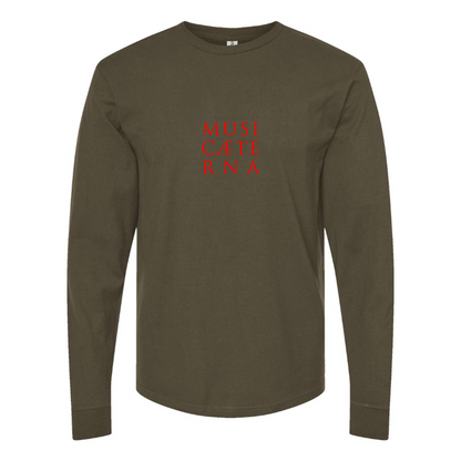 Men's Music Aeterna  Logo Cotton Long Sleeve T-Shirt