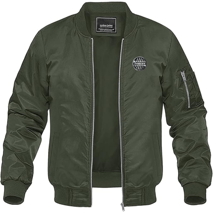 Men's  Vencer Logo Lightweight Bomber Jacket Windbreaker Softshell Varsity Jacket Coat