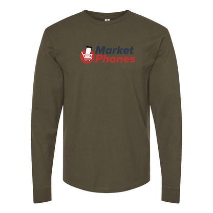 Men's MarketPhones.com Logo Cotton Long Sleeve T-Shirt