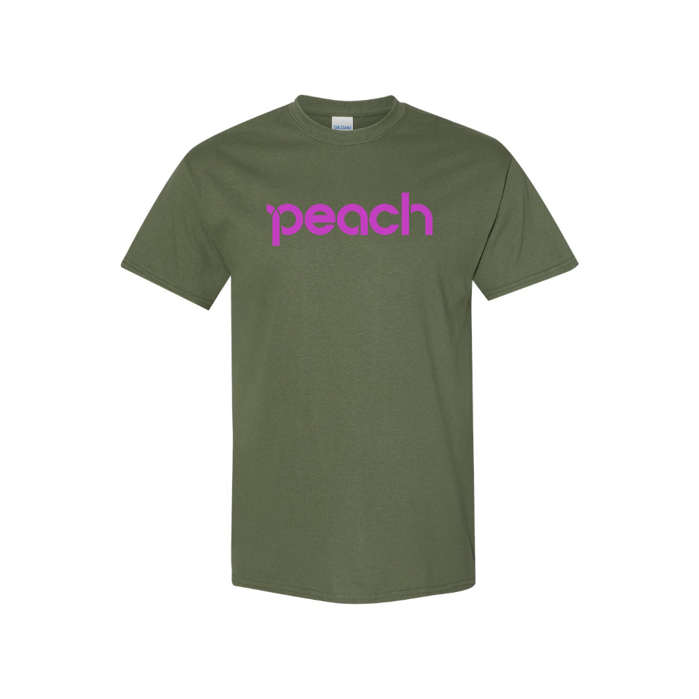 Men's Peach Aviation Logo Cotton T-Shirt