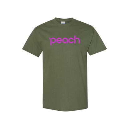 Men's Peach Aviation Logo Cotton T-Shirt