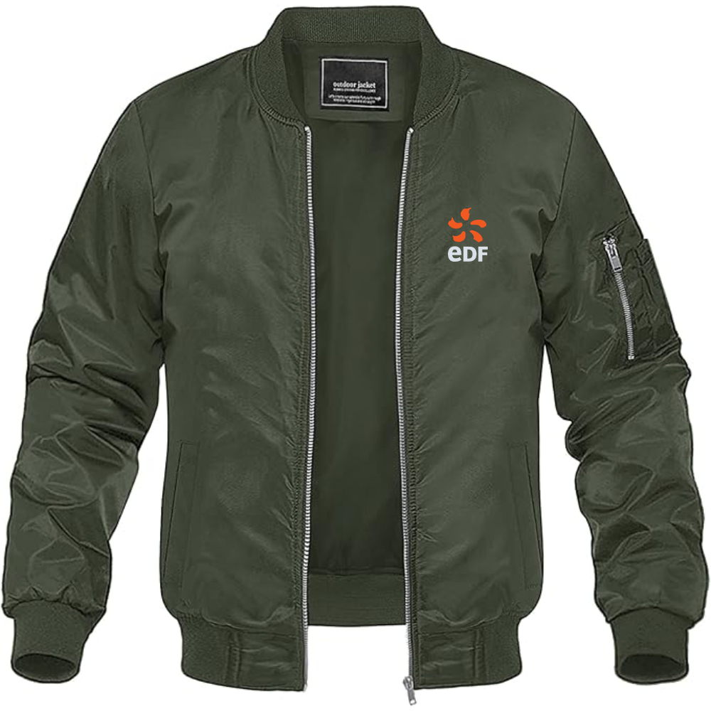 Men's Edf Lightweight Bomber Jacket Windbreaker Softshell Varsity Jacket Coat