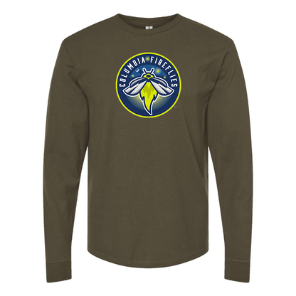 Men's Columbia Fireflies Logo Cotton Long Sleeve T-Shirt