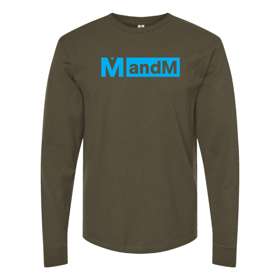 Men's MandM  Logo Cotton Long Sleeve T-Shirt
