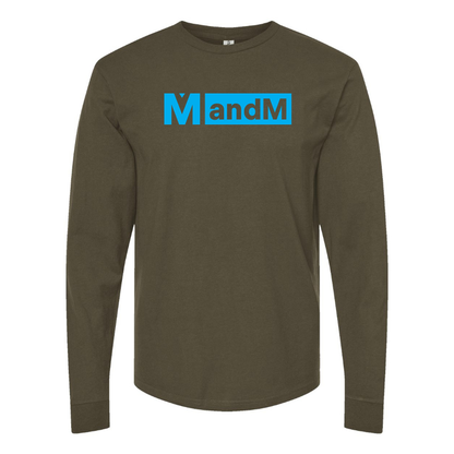 Men's MandM  Logo Cotton Long Sleeve T-Shirt