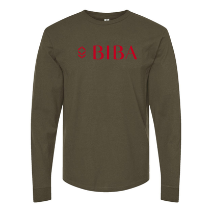 Men's Biba Logo Cotton Long Sleeve T-Shirt