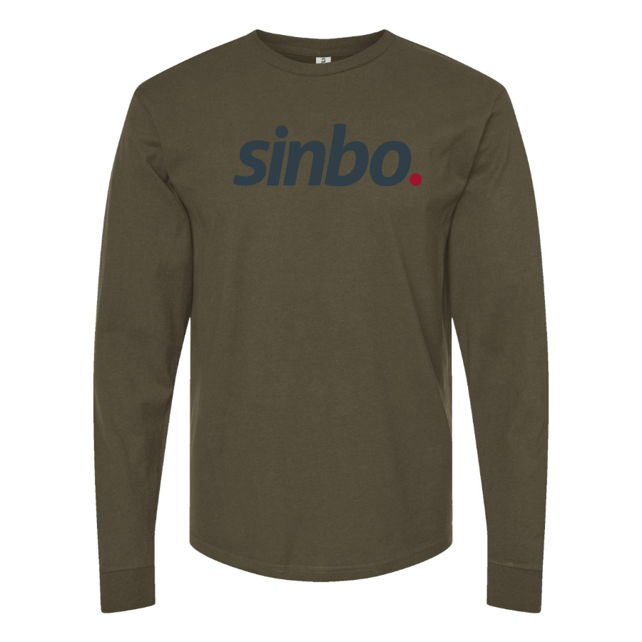 Men's Sinbo Logo Cotton Long Sleeve T-Shirt