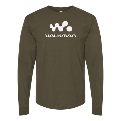 Men's Walkman Logo Cotton Long Sleeve T-Shirt