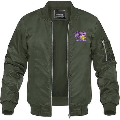 Men's Western Illinois Leathernecks Lightweight Bomber Jacket - Army Green