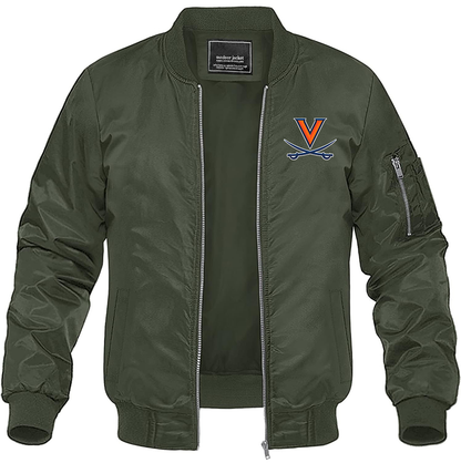 Men's Virginia Cavaliers Lightweight Bomber Jacket - Army Green