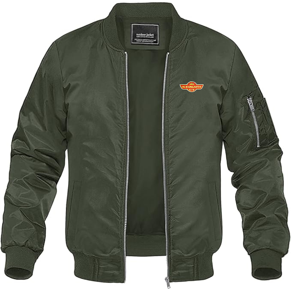 Men's  Keinath Logo Lightweight Bomber Jacket Windbreaker Softshell Varsity Jacket Coat