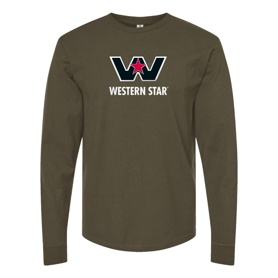 Men's Western Star Logo  Cotton Long Sleeve T-Shirt