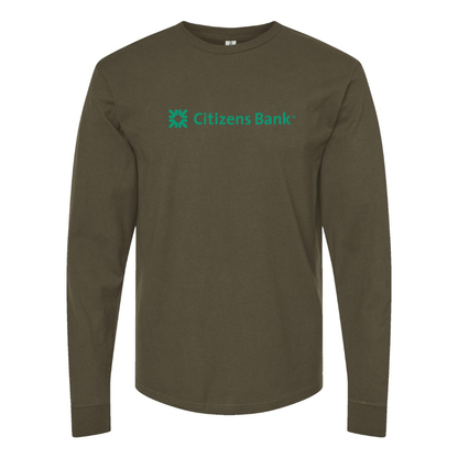 Men's Citizens Bank Logo Cotton Long Sleeve T-Shirt