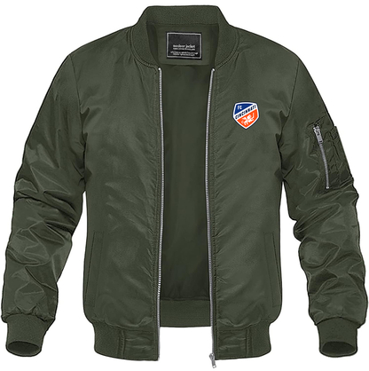 Men's FC Cincinnati Lightweight Bomber Jacket - Army Green