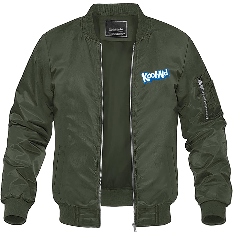 Men's kool-Aid Lightweight Bomber Jacket - Army Green