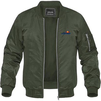 Men's Ellesse Logo Lightweight Bomber Jacket Windbreaker Softshell Varsity Jacket Coat