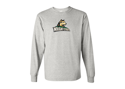 Men's Wright State Raiders Gildan Heavy Cotton Long Sleeve T-Shirt