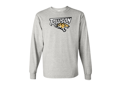 Men's Towson Tigers Gildan Heavy Cotton Long Sleeve T-Shirt