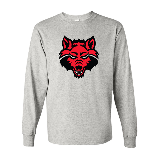 Men's  Arkansas State Red Wolves Gildan Heavy Cotton Long Sleeve T-Shirt