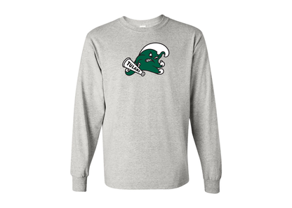 Men's Tulane Green Wave Gildan Heavy Cotton Long Sleeve T-Shirt