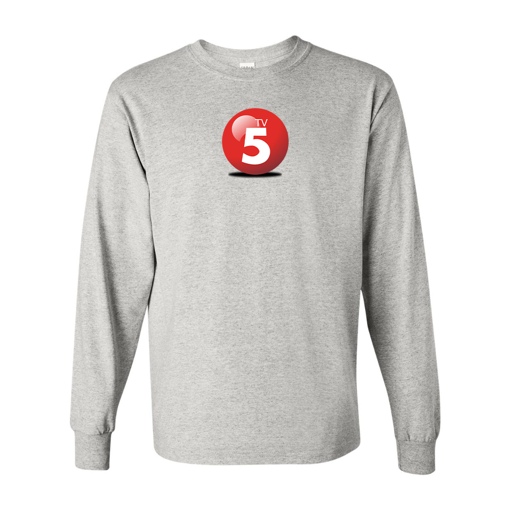 Men's ABC TV5 Logo Gildan Heavy Cotton Long Sleeve T-Shirt