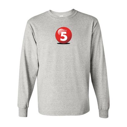 Men's ABC TV5 Logo Gildan Heavy Cotton Long Sleeve T-Shirt
