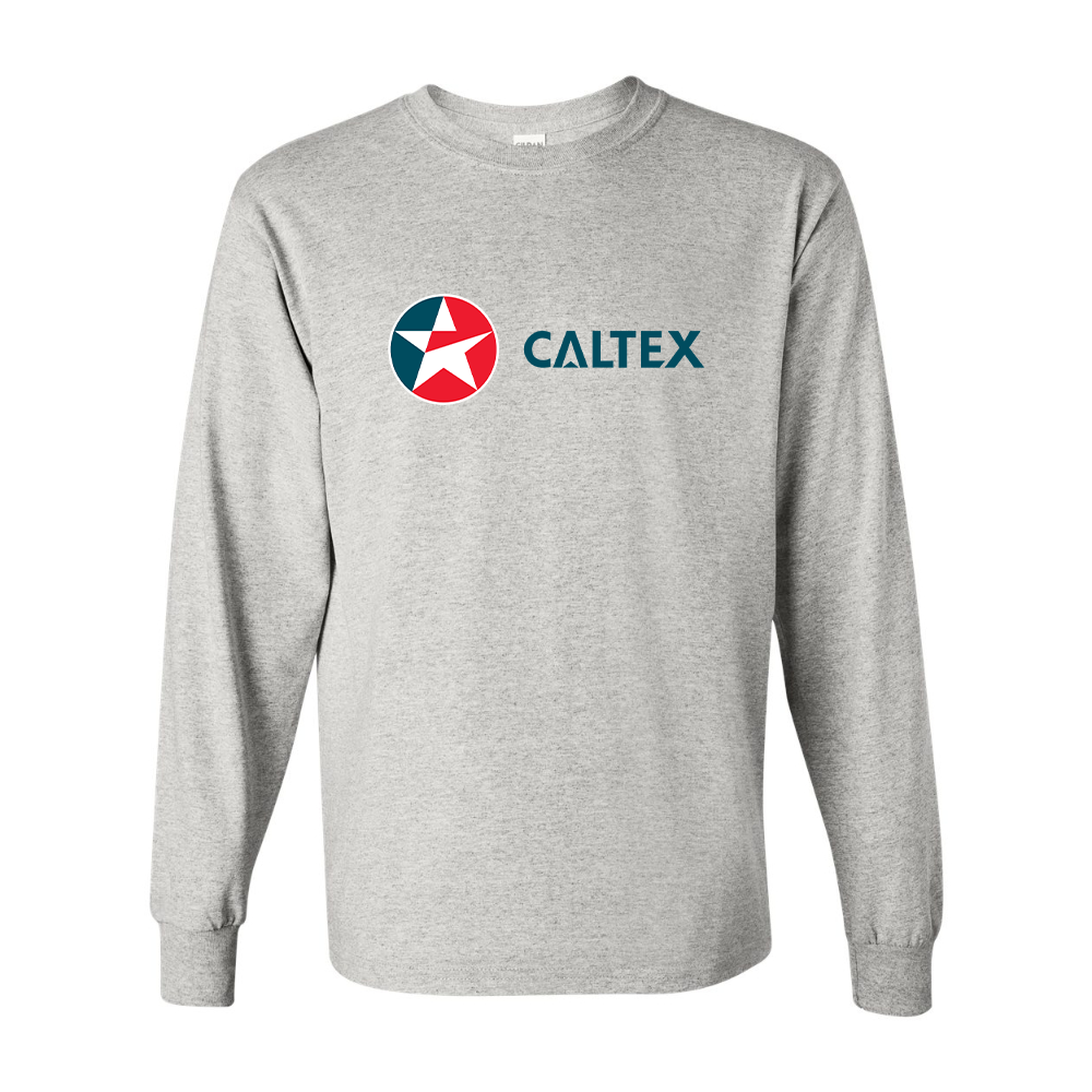 Men's  Caltex Gas Station  Gildan Heavy Cotton Long Sleeve T-Shirt