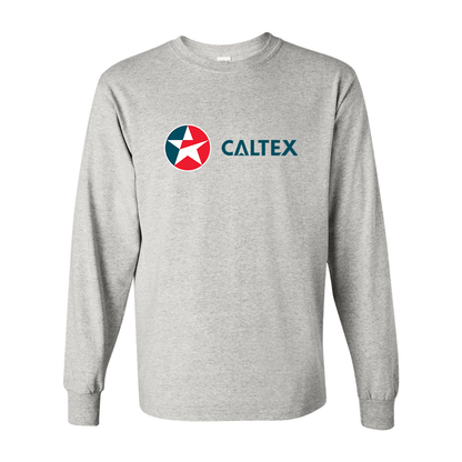 Men's  Caltex Gas Station  Gildan Heavy Cotton Long Sleeve T-Shirt