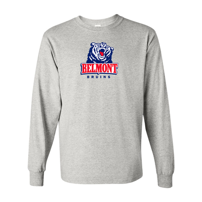 Men's Belmont Bruins  Gildan Heavy Cotton Long Sleeve T-Shirt