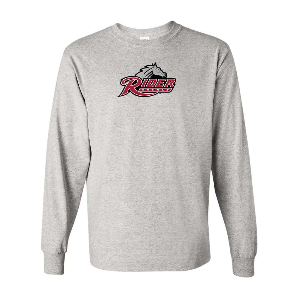 Men's Rider Broncs Logo Gildan Heavy Cotton Long Sleeve T-Shirt