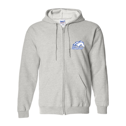 Men's Alabama Huntsville Chargers  Gildan  Heavy Blend Full Zip Hooded Sweatshirt
