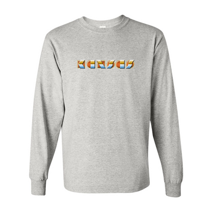 Men's Kansas Gildan Heavy Cotton Long Sleeve T-Shirt