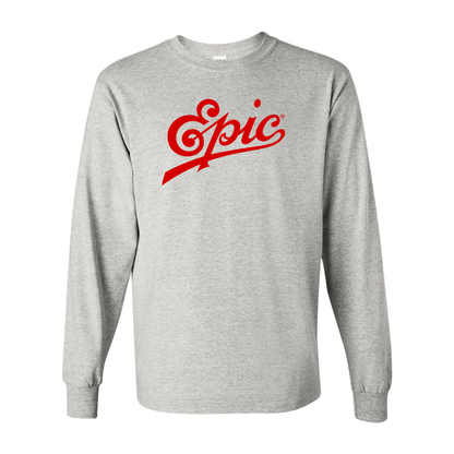 Men's Epic Records  Gildan Heavy Cotton Long Sleeve T-Shirt