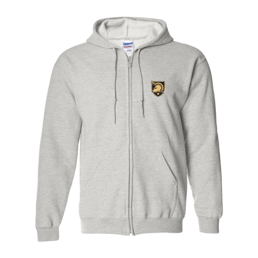 Men's  Army Black Knights  Gildan  Heavy Blend Full Zip Hooded Sweatshirt
