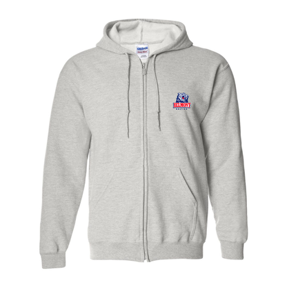 Men's  Belmont Bruins   Gildan  Heavy Blend Full Zip Hooded Sweatshirt
