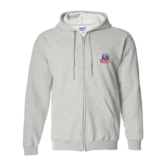 Men's  Belmont Bruins   Gildan  Heavy Blend Full Zip Hooded Sweatshirt